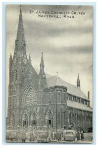 1938 St. James Catholic Church, Haverhill, Massachusetts MA Postcard 