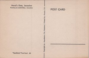 Israel Herod's Gate Jerusalem Ludvik Blum Vintage Postcard C282