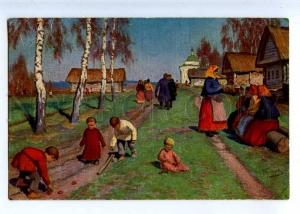 224069 RUSSIA Germashev at Easter Lenz #101 vintage postcard