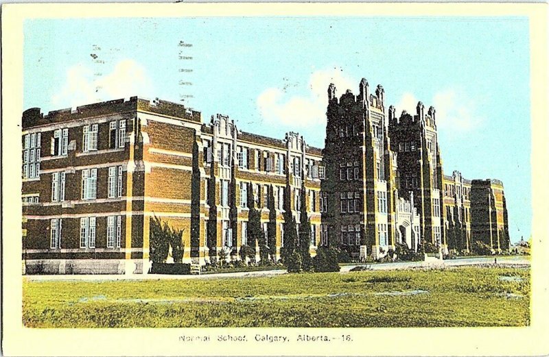 Normal School Calgary Alberta Canada Postcard Standard View Card 