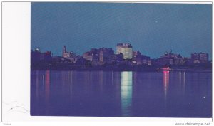 Night View, First National Bank Building, Memphis Skyline Reflected on Missis...