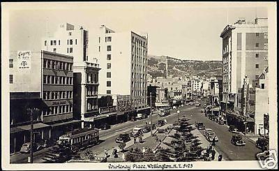 new zealand, WELLINGTON, Courtenay Place, TRAM (1940s)