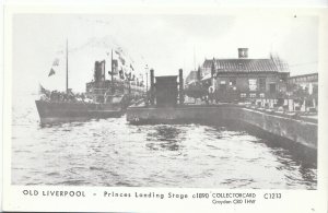 Lancashire Postcard - Old Liverpool - Princes Landing Stage c1890 - H356