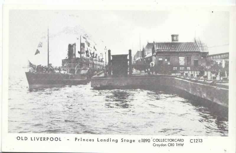 Lancashire Postcard - Old Liverpool - Princes Landing Stage c1890 - H356