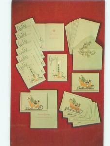 1970's This Is A Postcard CHRISTMAS GREETING CARDS BY NATIONAL HANDCRAFT AC7406