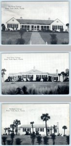3 Postcards PONTE VEDRA BEACH, FL ~ Cottages SANDPIPER, Sea Horse, Sand Dune
