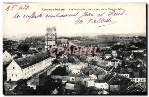 Old Postcard Aire Sur view of the Lys & # 39ensemble Taking the Top of the To...