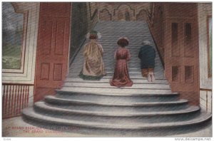 Three people kneeling on the Grand Staircase, 00-10s