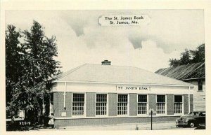Autos Dexter 1930s St James Bank St James Missouri Postcard 7775