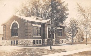 Cambridge Kentucky Public Library, Real Photo Vintage Postcard U9029