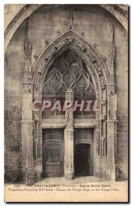 Old Postcard Fontenay The Count (Vendic) Church of Our Lady of the 15th Beaut...