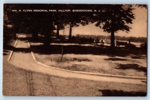 c1940 Bordentown New Jersey Vintage Postcard Wm. R. Flynn Memorial Park Hilltop