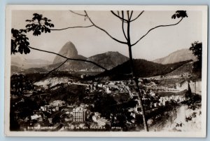 Rio de Janeiro Brazil Postcard View from St. Therese c1920's Antique RPPC Photo
