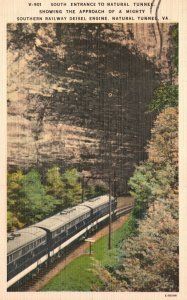 South Entrance To Natural Tunnel Southern Railway Virginia Vintage Postcard 1967