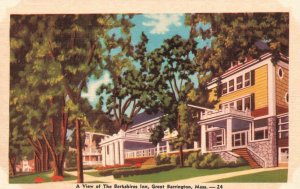 Vintage Postcard 1930's A View Of Berkshires Inn Great Barrington Massachusetts