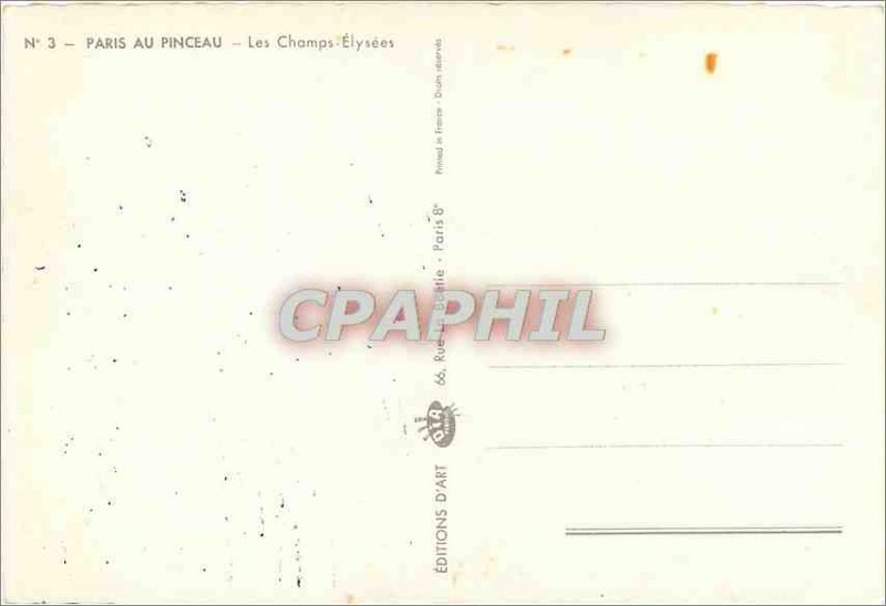 Modern Postcard Paris brush the champs Elysees