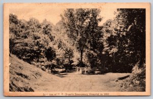 Ulysses S. Grant 1863 Emergency Hospital Vicksburg MS Albertype Postcard A13