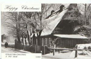 Greetings Postcard - Happy Christmas [A 1907 Issue] - Street Snow Scene - 2286