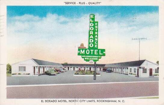 North Carolina Rockingham El Dorado Motel 1960