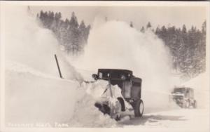 Snow Plows At Work In Yosemite National Park 1957 Real Photo