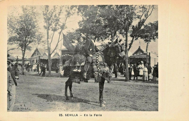 SEVILLA SEVILLE SPAIN~EN LA FERIA~PHOTO POSTCARD