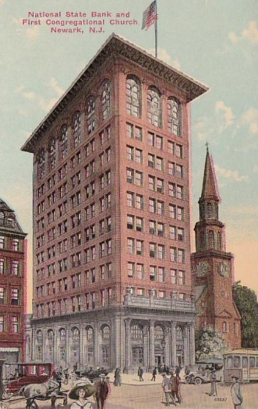 New Jersey Newark National State Bank & First Congregational Church