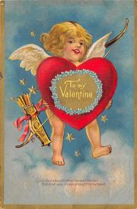 John Winsch Publisher Valentines Day 1909 top edge looks trimmed?