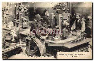 Old Postcard Paris Hotel Mint coins A mill