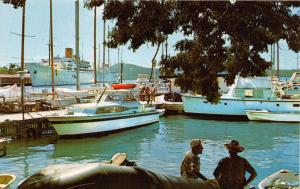 ST THOMAS U S VIRGIN ISLANDS~YACHT HAVEN~WEST INDIA COMPANY DOCKS POSTCARD