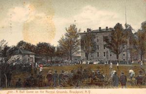 Brockport New York Normal Grounds Ball Game Antique Postcard K60029
