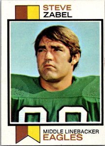 1973 Topps Football Card Steve Zabel Philadelphia Eagles sk2429