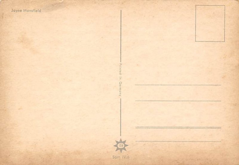 Jayne Mansfield Unused 