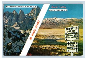 Vintage Mt. Whitney, Death Valley Postcard P60E