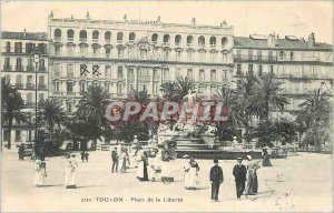 Old Postcard Toulon Place de la Liberte