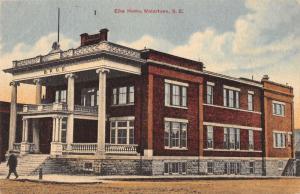 Watertown South Dakota birds eye view outside Elks Home antique pc Y13793