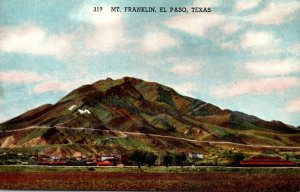 Texas El Paso View Of Mount Franklin Curteich