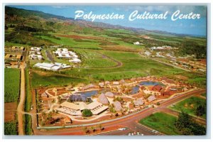 c1960 Aerial Church College Polynesian Cultural Center Laie Oahu Hawaii Postcard