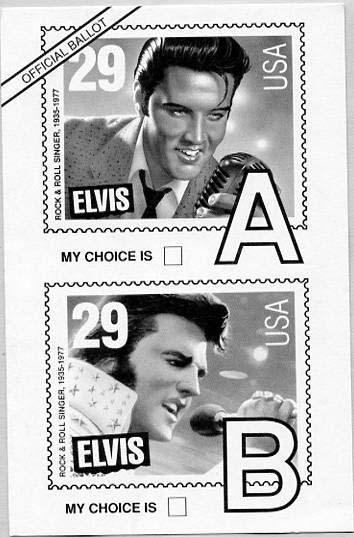 First Day Cover -  1992 Elvis Stamp Design Poll