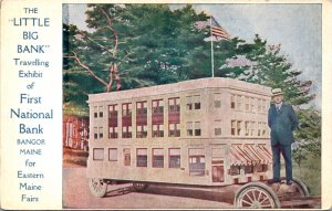 Postcard The Little Big Bank Traveling Exhibit First National Bank Bangor Maine