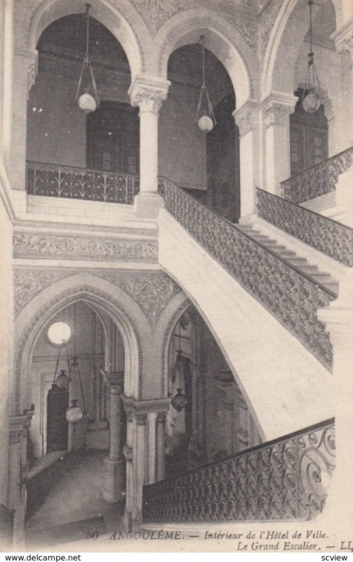 ANGOULEME, France,1910-1920s, Interieur de l'Hotel de Ville
