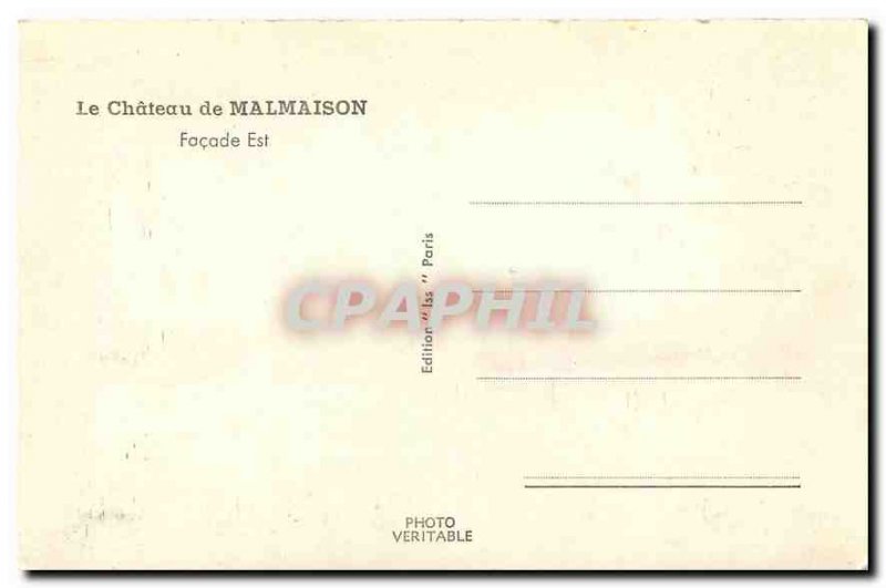 Old Postcard Chateau de Malmaison Facade East