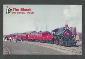 Ca 1964 Post Card Fort Bragg Willits Ca The Skunk Train Tours The Redwoods Etc