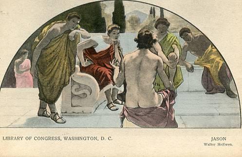 DC - Washington. Library of Congress Mural - Jason     (Rotograph)