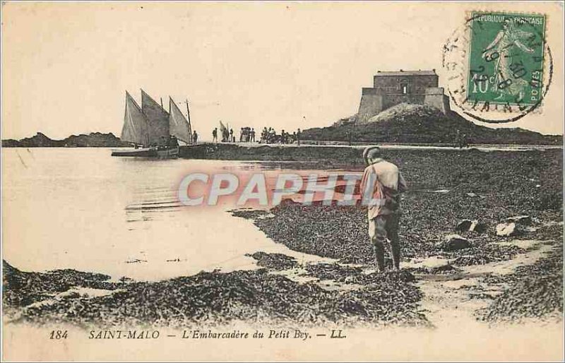 Postcard Old Saint Malo Embacadere Petit Bey