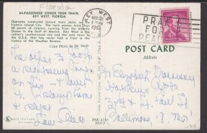 Florida Key West - Passenger Conch Tour Train pm1961 - Chrome