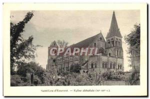 Old Postcard Saint Leu d & # 39Esserent Abbey Church