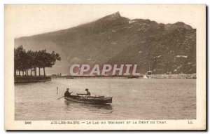 Old Postcard Aix Les Bains Lac Du Bourget And Dent Du Chat