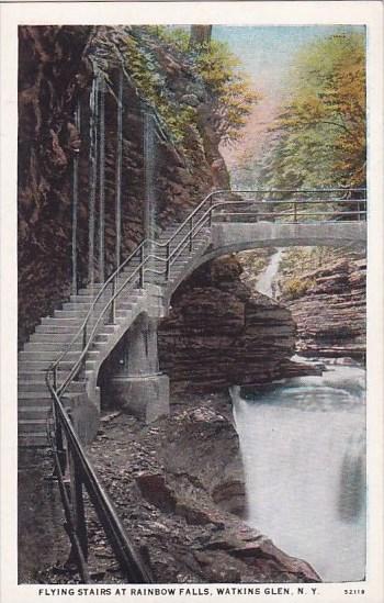 New York Watkins Glen Flying Stairs At Rainbow Falls