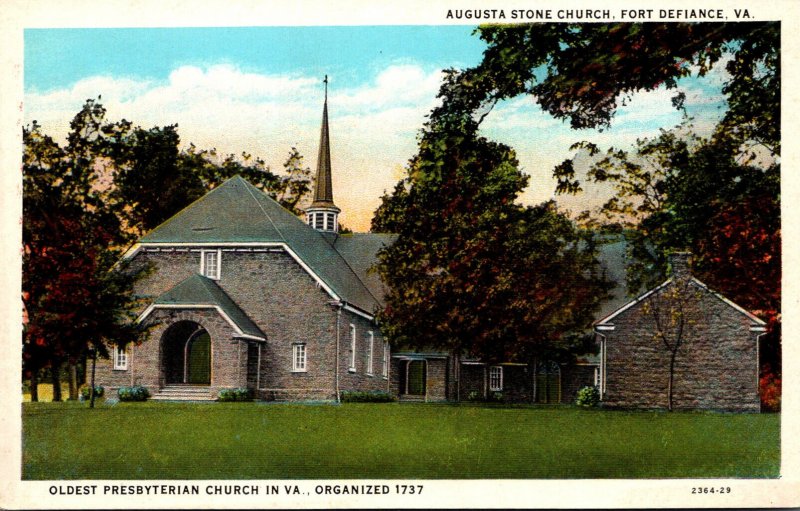 Virginia Fort Defiance Augusta Stone Church Curteich