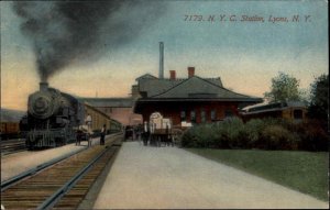 Lyons New York NY Train Station Depot NYC Station c1900s Postcard